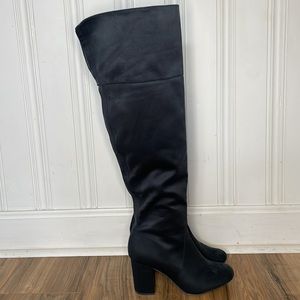 Shoe Dazzle Rozena Blue Over The Knee High Boots